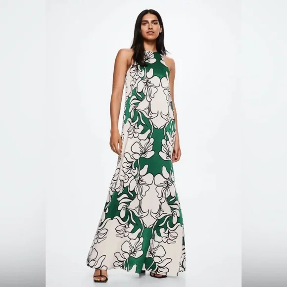 mango satin maxi dress Buy Mango Gold Maxi Long Sleeve V-Neck Satin Dress from the Next UK online shop